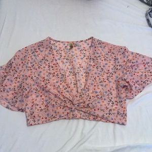 Pink floral top